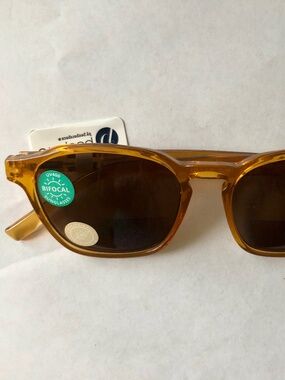 New Peepers Amber‎ Sol Sunglass BIFOCAL Readers +2.00